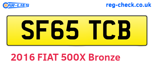 SF65TCB are the vehicle registration plates.