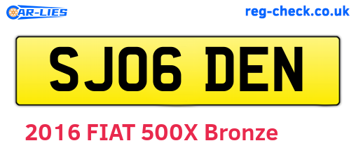 SJ06DEN are the vehicle registration plates.