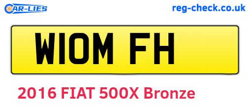 W10MFH are the vehicle registration plates.
