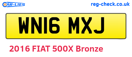 WN16MXJ are the vehicle registration plates.