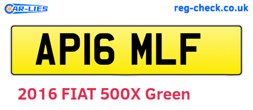 AP16MLF are the vehicle registration plates.