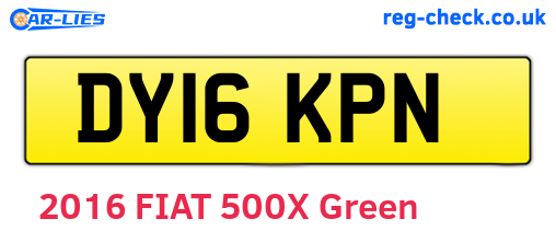 DY16KPN are the vehicle registration plates.