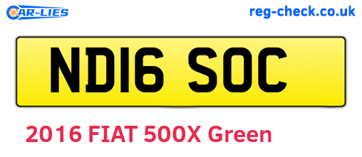 ND16SOC are the vehicle registration plates.