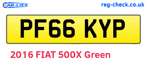 PF66KYP are the vehicle registration plates.
