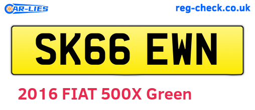SK66EWN are the vehicle registration plates.