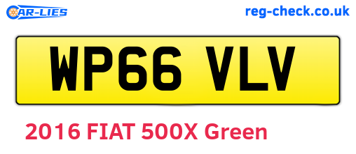 WP66VLV are the vehicle registration plates.