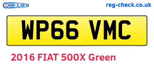 WP66VMC are the vehicle registration plates.