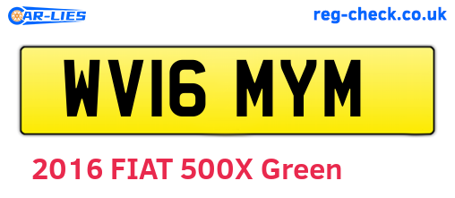 WV16MYM are the vehicle registration plates.