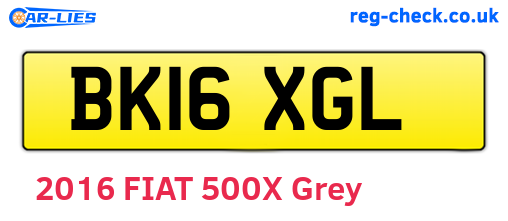 BK16XGL are the vehicle registration plates.