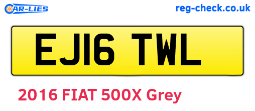 EJ16TWL are the vehicle registration plates.