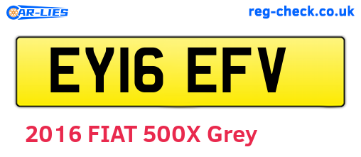 EY16EFV are the vehicle registration plates.