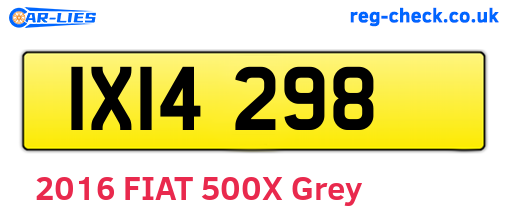 IXI4298 are the vehicle registration plates.