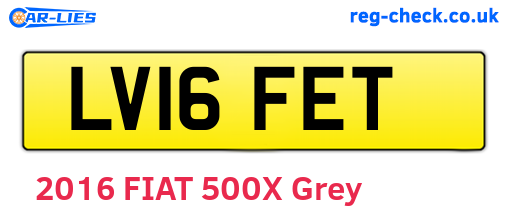 LV16FET are the vehicle registration plates.