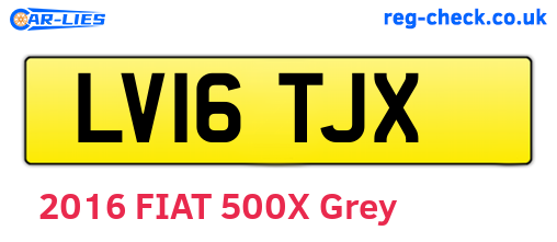 LV16TJX are the vehicle registration plates.