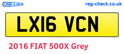 LX16VCN are the vehicle registration plates.