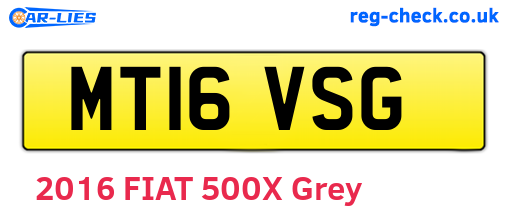 MT16VSG are the vehicle registration plates.