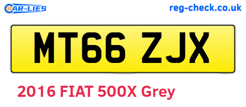 MT66ZJX are the vehicle registration plates.