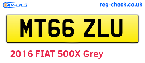 MT66ZLU are the vehicle registration plates.