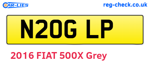 N20GLP are the vehicle registration plates.