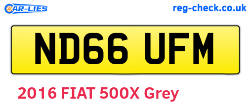 ND66UFM are the vehicle registration plates.