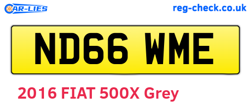 ND66WME are the vehicle registration plates.