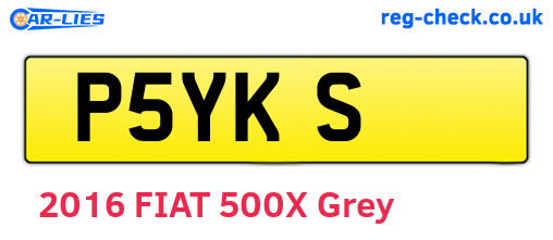 P5YKS are the vehicle registration plates.