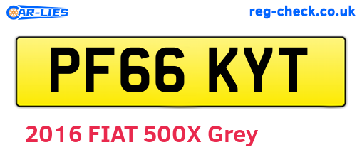 PF66KYT are the vehicle registration plates.