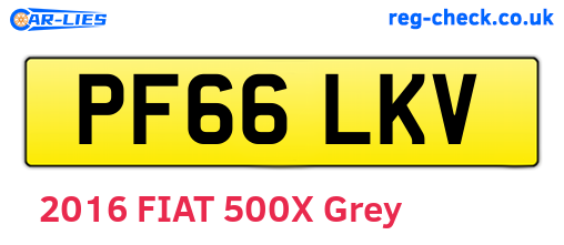 PF66LKV are the vehicle registration plates.