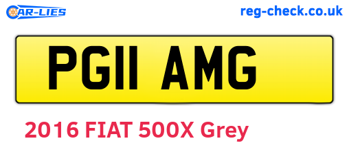 PG11AMG are the vehicle registration plates.