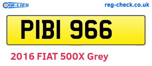 PIB1966 are the vehicle registration plates.