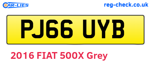 PJ66UYB are the vehicle registration plates.
