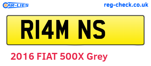 R14MNS are the vehicle registration plates.