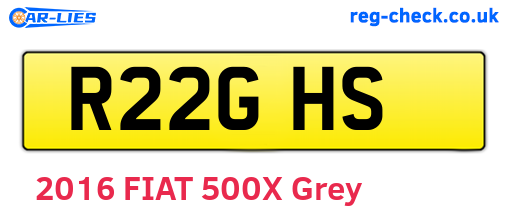 R22GHS are the vehicle registration plates.