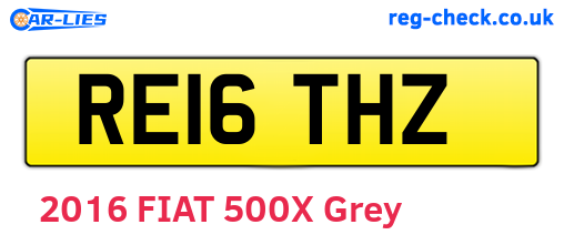 RE16THZ are the vehicle registration plates.