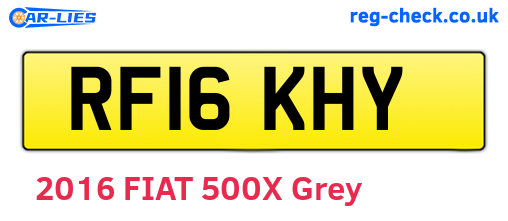 RF16KHY are the vehicle registration plates.