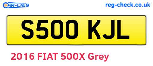 S500KJL are the vehicle registration plates.