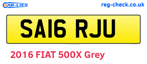SA16RJU are the vehicle registration plates.