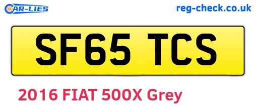 SF65TCS are the vehicle registration plates.