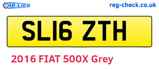 SL16ZTH are the vehicle registration plates.