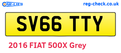 SV66TTY are the vehicle registration plates.