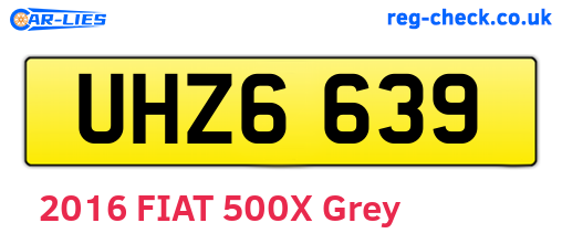 UHZ6639 are the vehicle registration plates.