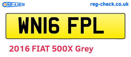 WN16FPL are the vehicle registration plates.