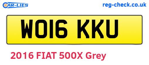 WO16KKU are the vehicle registration plates.