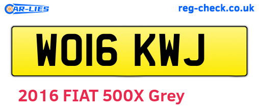 WO16KWJ are the vehicle registration plates.