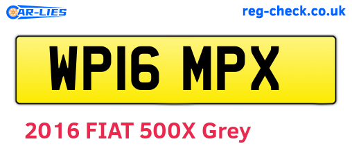 WP16MPX are the vehicle registration plates.