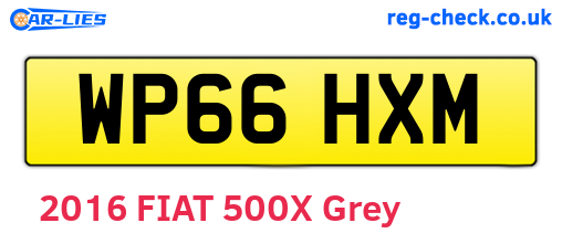 WP66HXM are the vehicle registration plates.