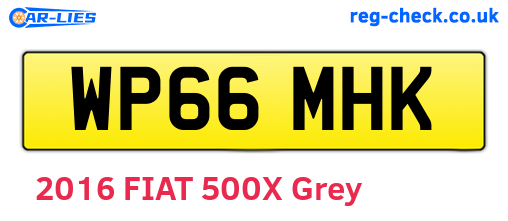 WP66MHK are the vehicle registration plates.
