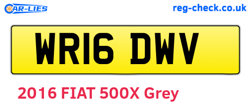 WR16DWV are the vehicle registration plates.