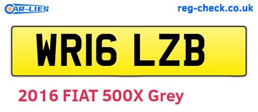 WR16LZB are the vehicle registration plates.