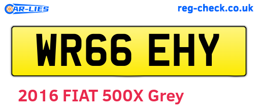 WR66EHY are the vehicle registration plates.